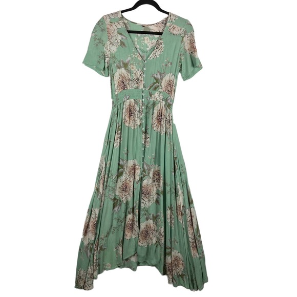 Unbranded Dresses & Skirts - Green Floral Dress Size Small